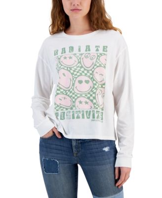 SmileyWorld - Juniors' Positivity Long-Sleeve T-Shirt