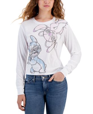 Disney - Juniors' Stitch & Friends Long-Sleeve T-Shirt