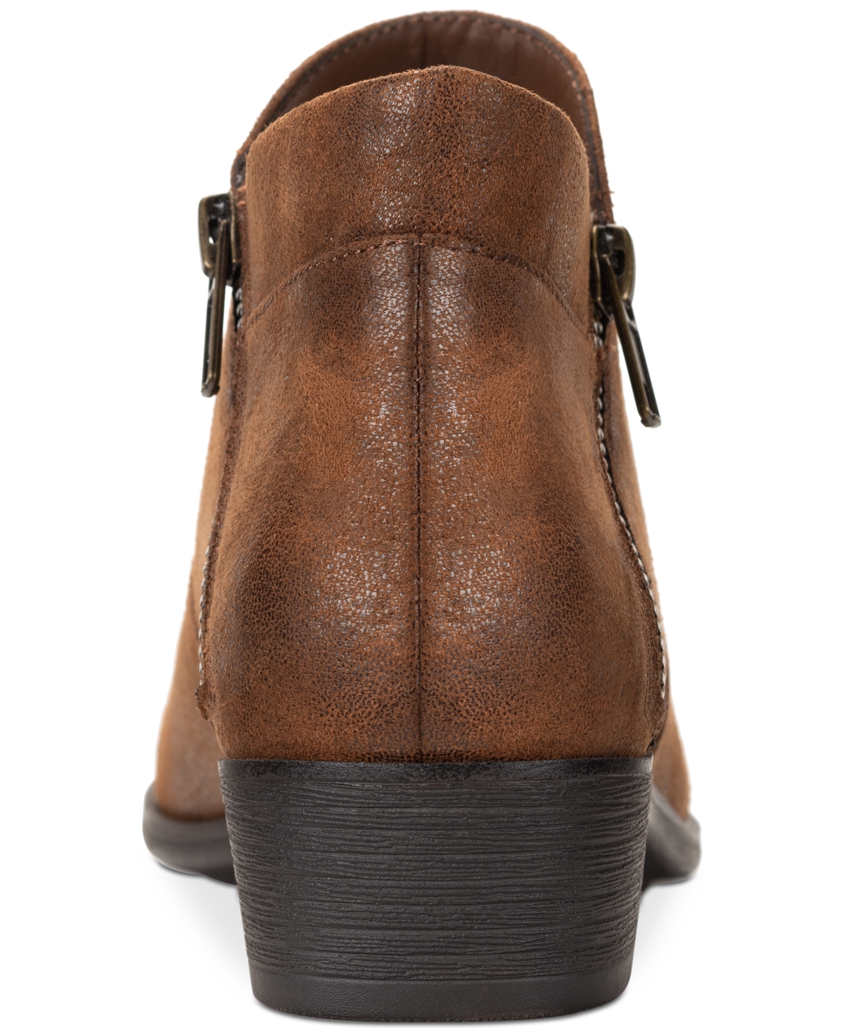Shop Sun + Stone Women's Adelinee Double Zip Ankle Booties, Created For Macy's In Chocolate