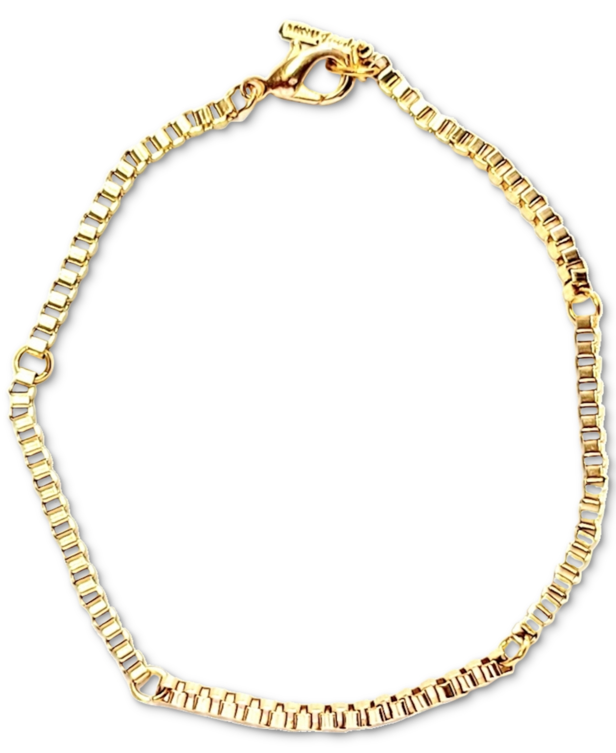 Minu Jewels Gold-Tone Box Chain Flex Bracelet