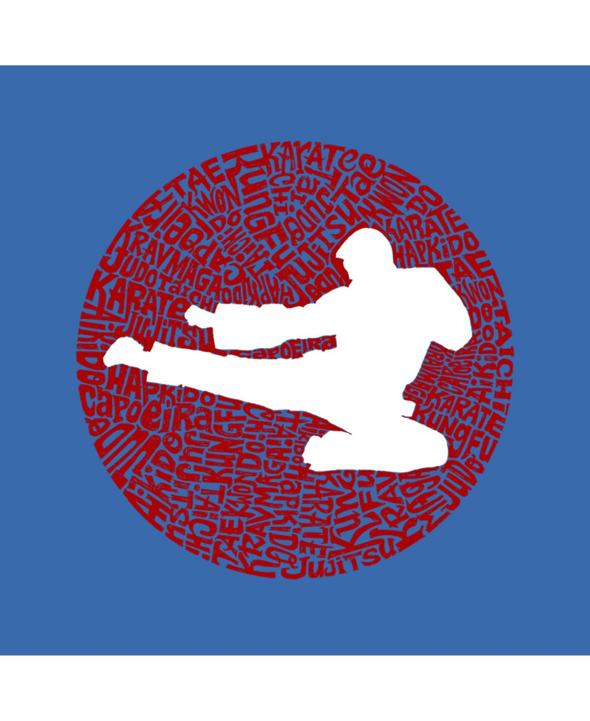 Big Boy's Word Art Long Sleeve T-shirt -Types of Martial Arts