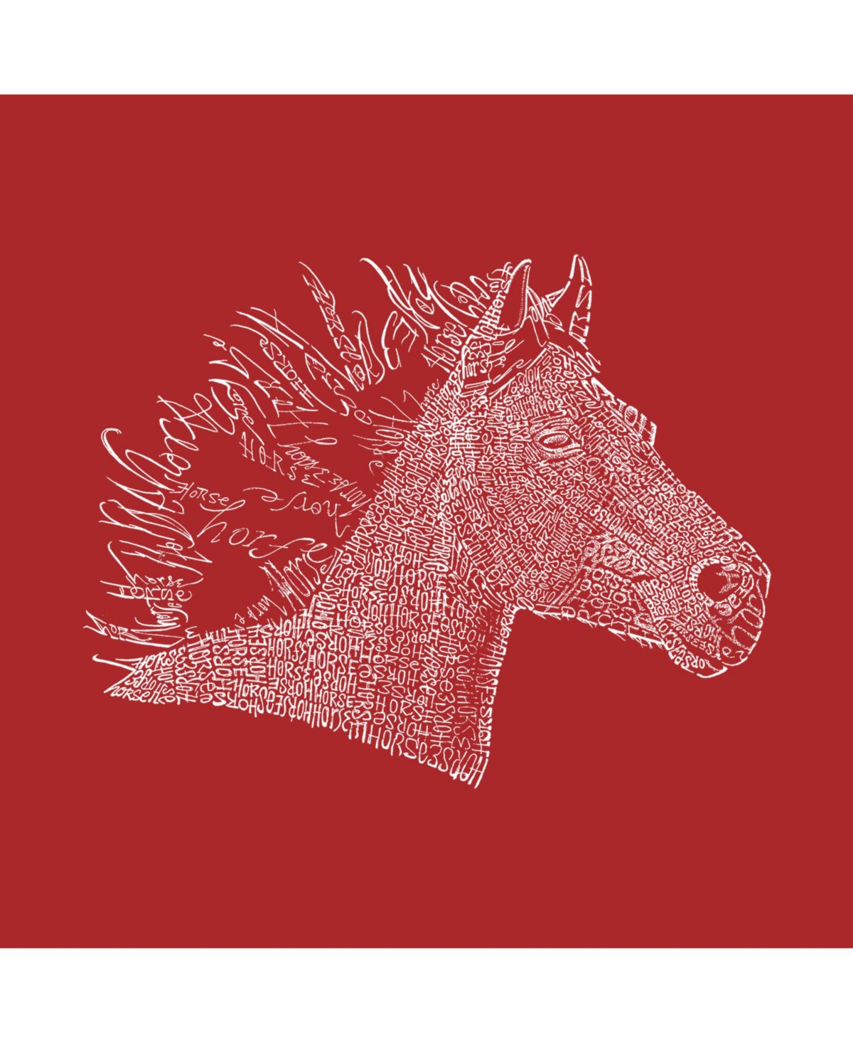 Big Boy's Word Art T-shirt - Horse Mane