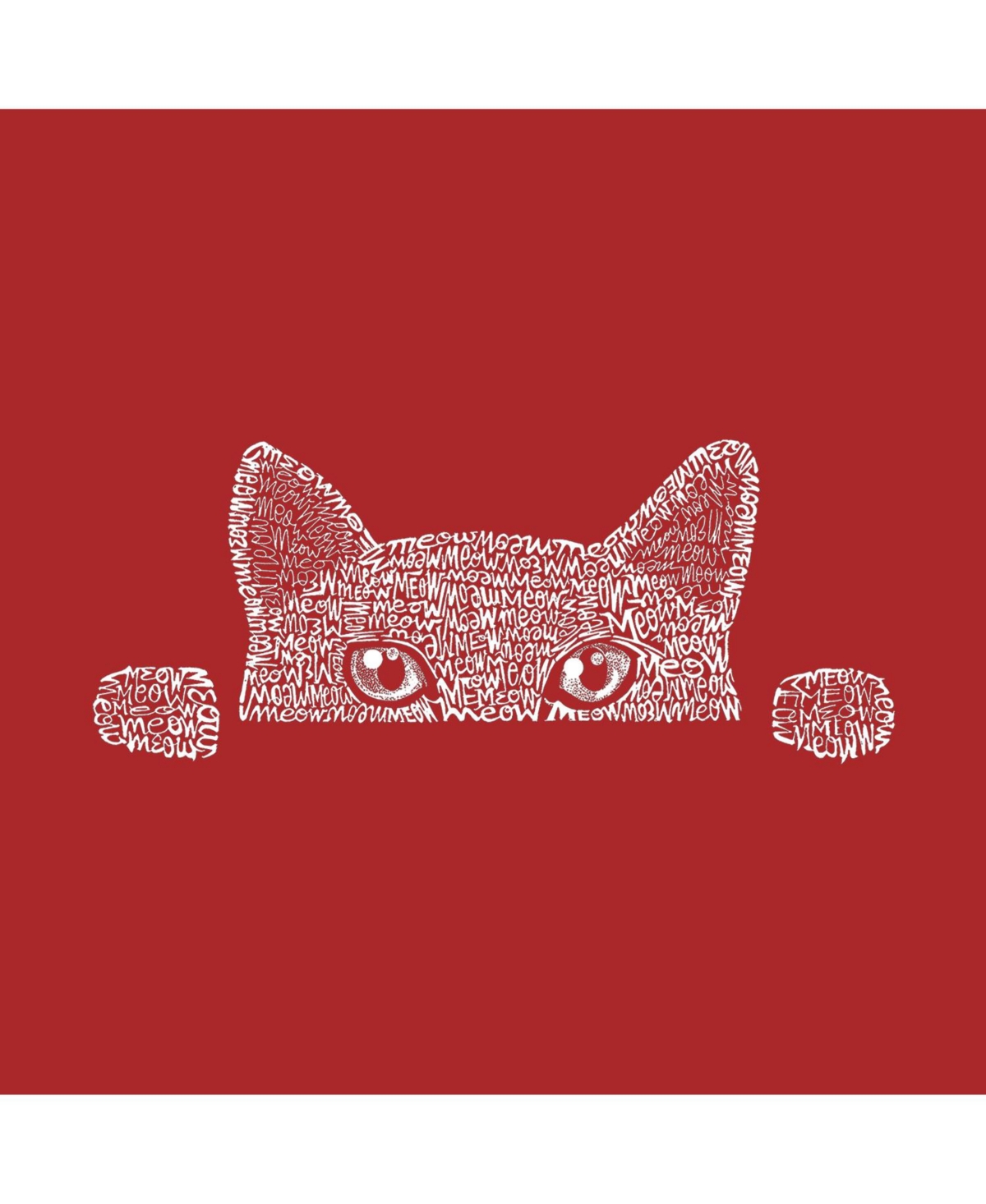 Big Boy's Word Art T-shirt - Peeking Cat