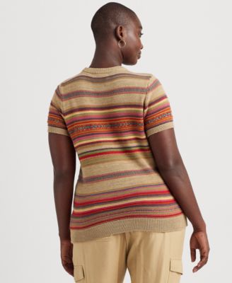 Lauren Ralph Lauren Plus Size Short-Sleeve Sweater