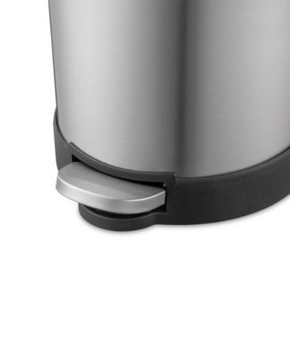 6L / 1.6 Gal + 6L / 1.6 Gal Round Stainless Steel Step Can Combo - Silver