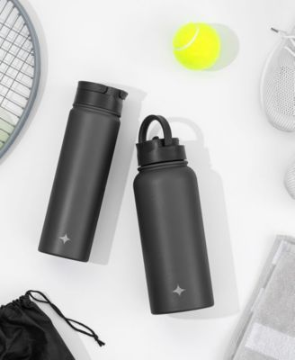 Water Bottle with Flip Lid, Sport Straw Lid, 22 oz