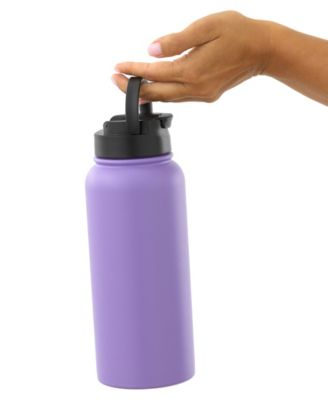 Water Bottle with Flip Lid, Sport Straw Lid, 32 oz
