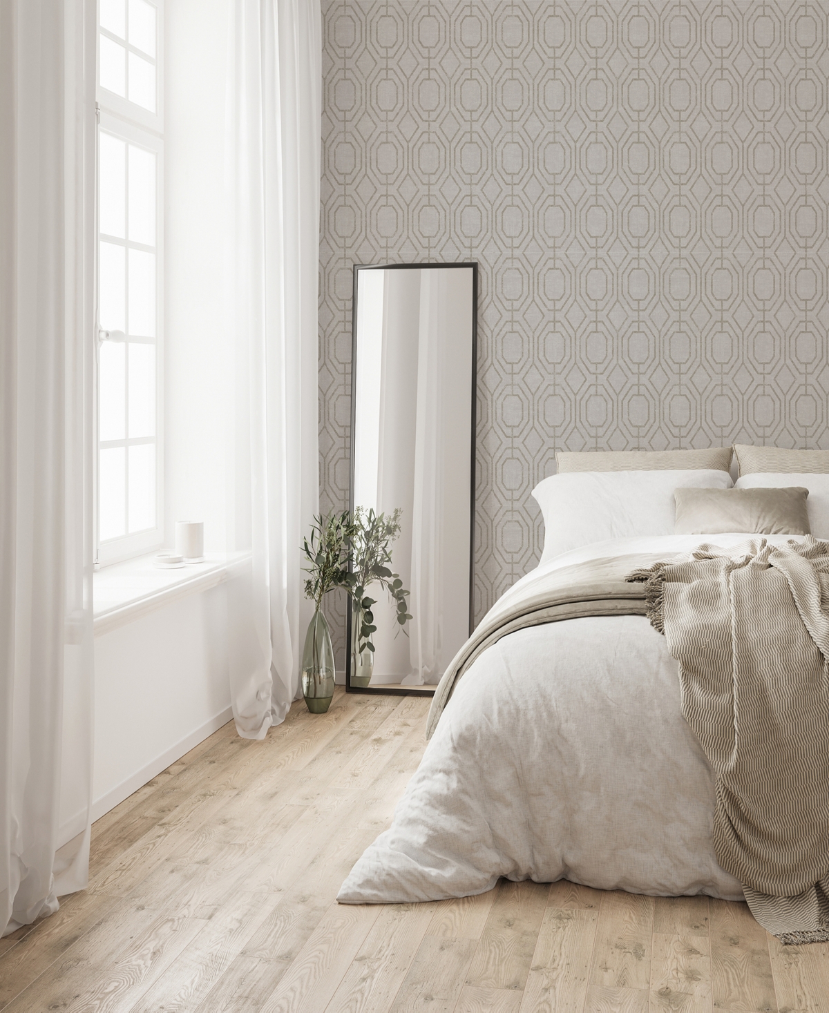 Shop Transform Geo Peel And Stick Wallpaper In Natural