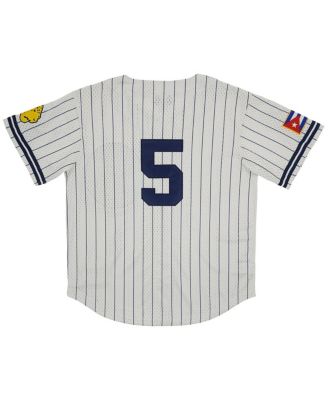 Men's #5 Cream Santa Clara Leopardos Mesh Button-Down Replica Jersey