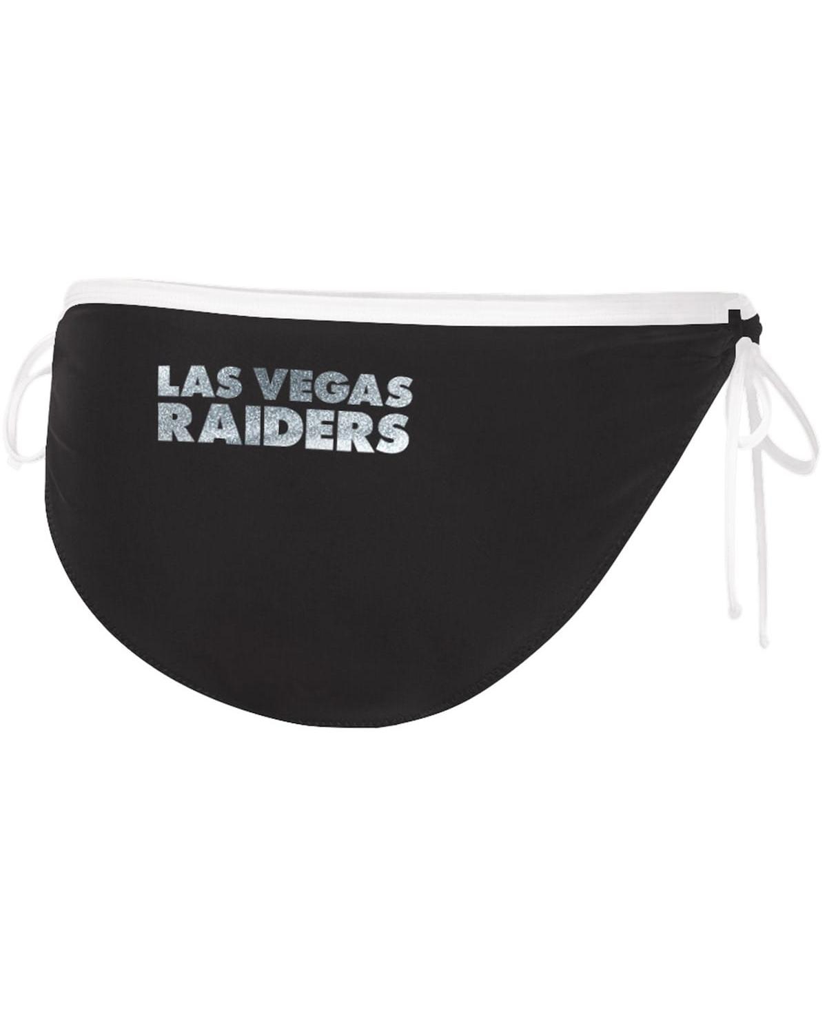 Shop G-iii 4her By Carl Banks Women's  Black Las Vegas Raiders Perfect Match Bikini Bottom