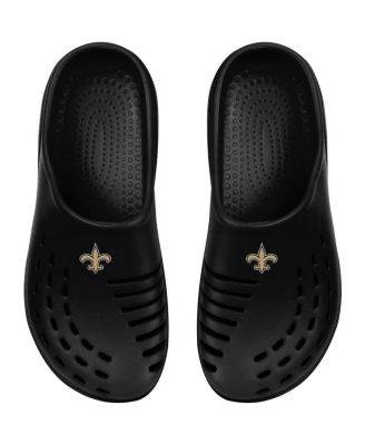 Youth Boys and Girls Black New Orleans Saints Sunny Day Clogs