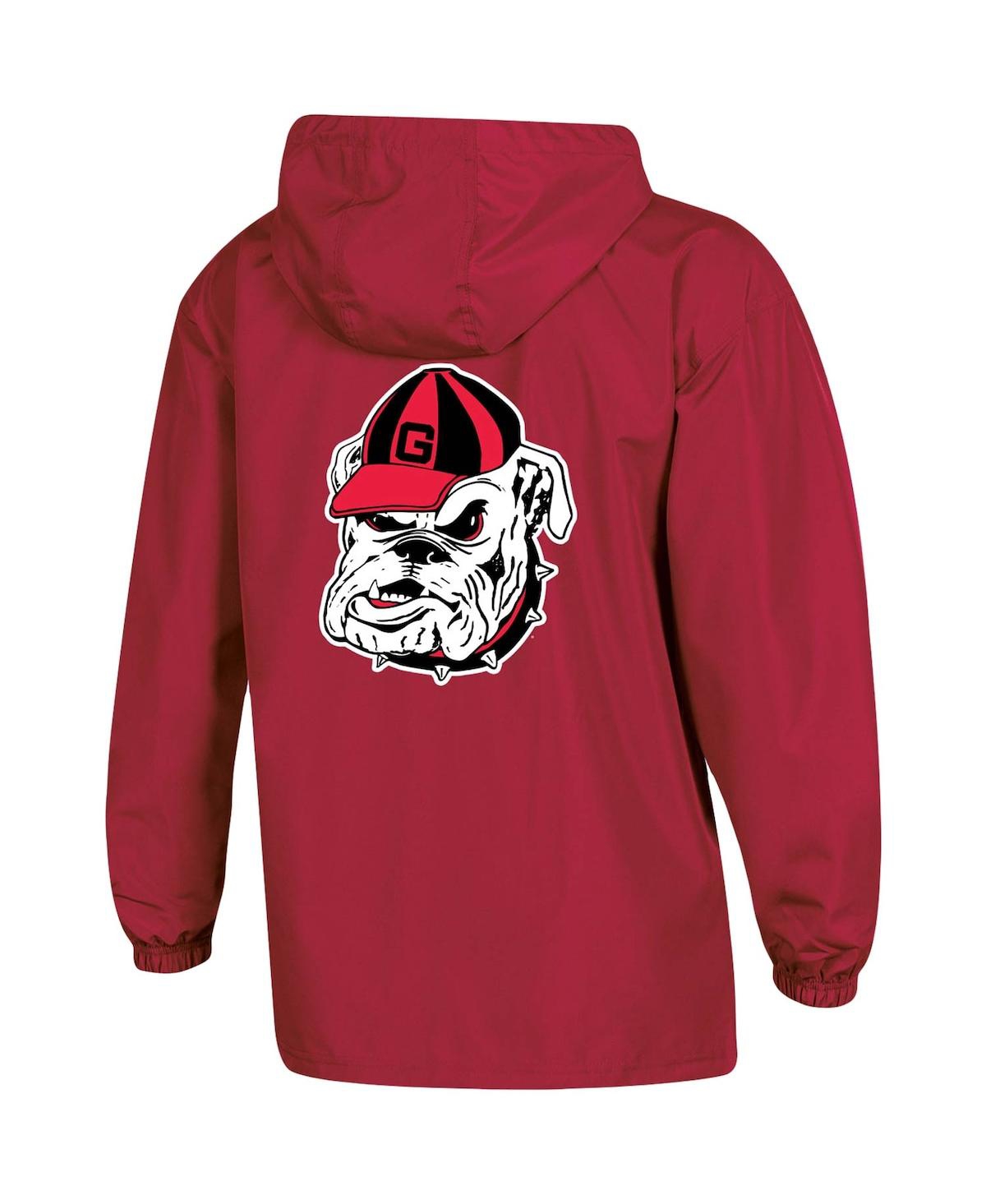 Shop Champion Women's  Red Georgia Bulldogs Packable Half-zip Light Rain Jacket