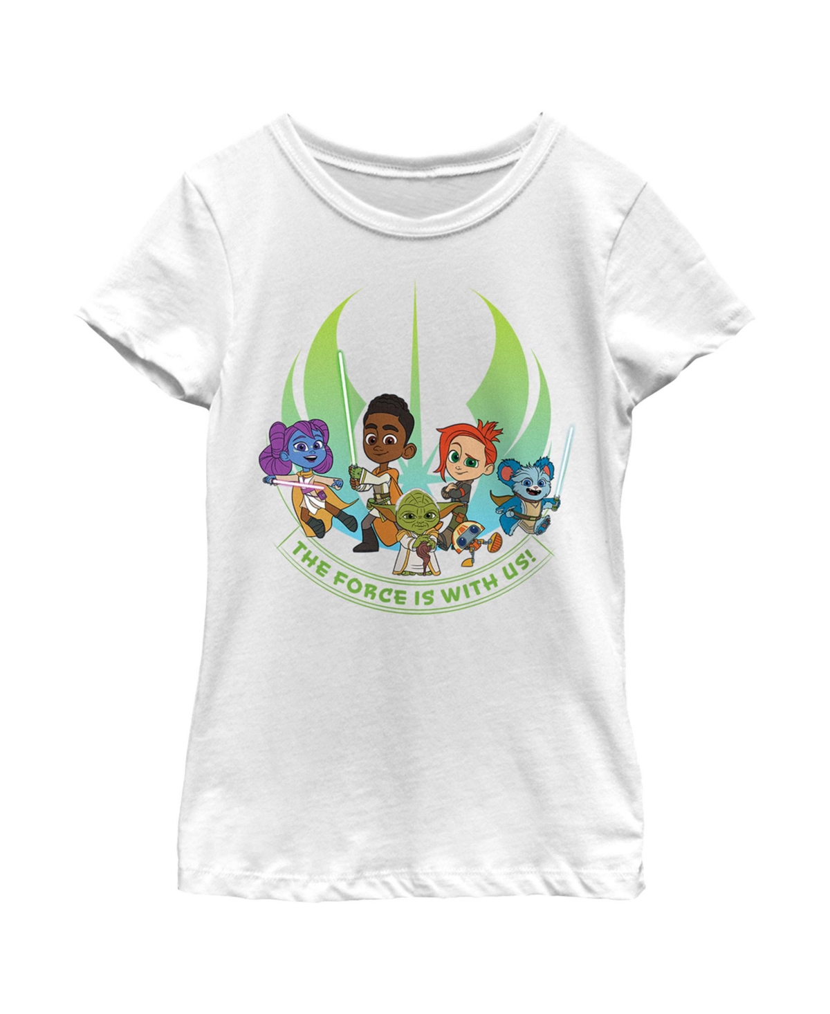 Disney Lucasfilm Girl's Star Wars: Young Jedi Adventures The Force Is With Us Child T-shirt In White