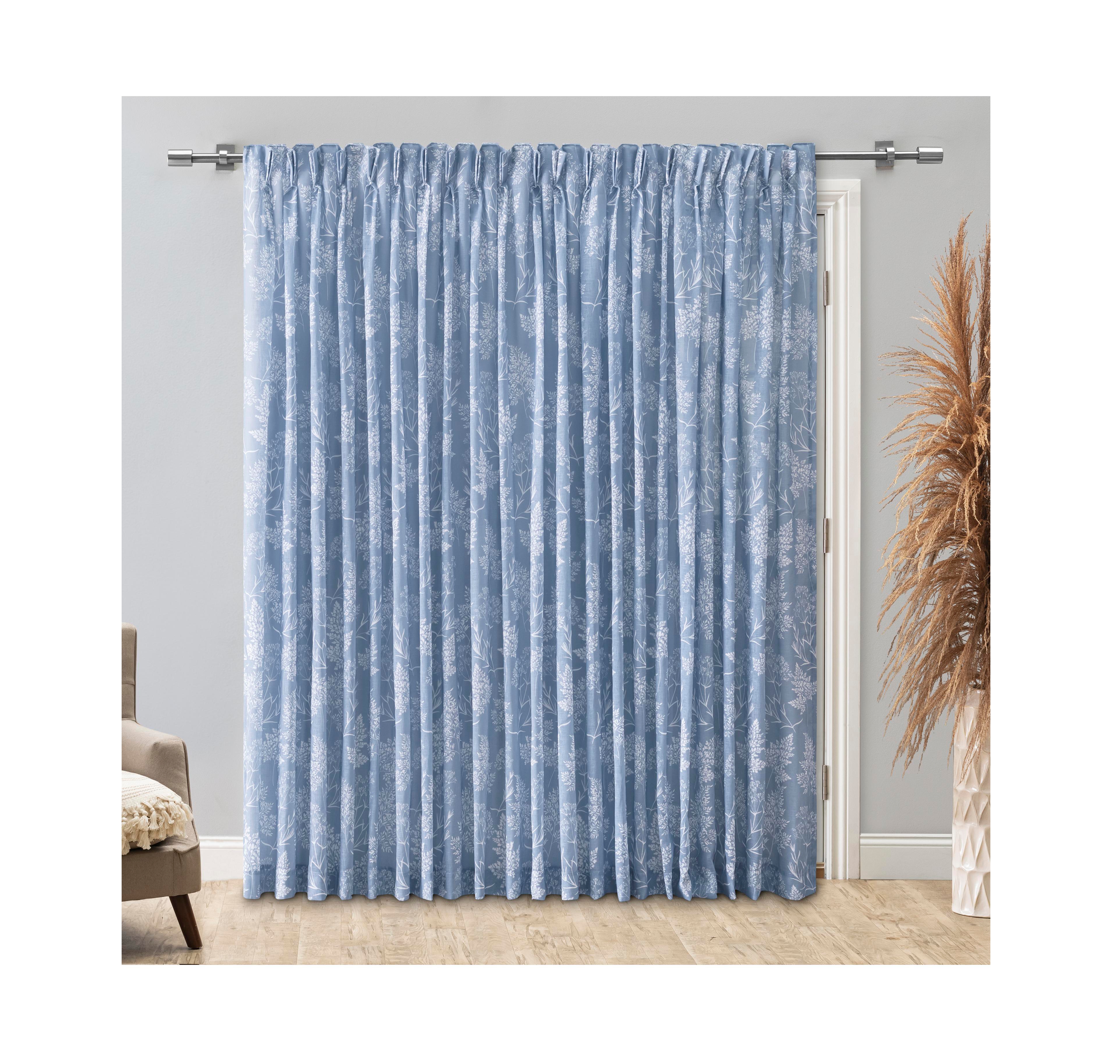Wild Meadows Pinch Pleat w/Back Tabs Patio Panel Curtains 100"W x 84"L