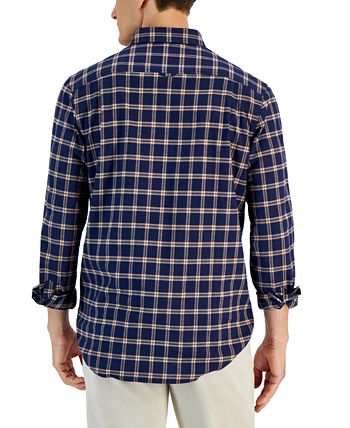 Club Room Men's Regular-Fit Brushed Plaid Shirt, Created for