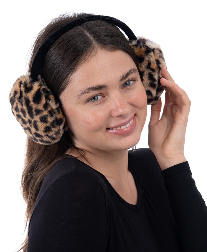 I.N.C. International Concepts Women's LeopardPrint FauxFur Earmuffs
