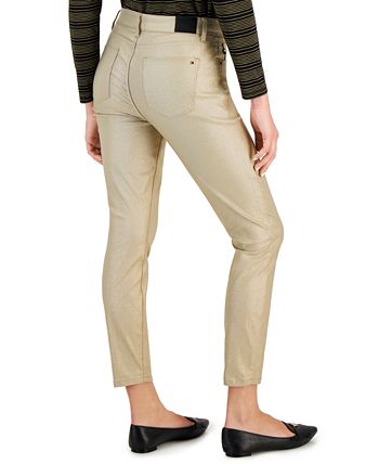 Tommy Hilfiger Women\'s Tribeca Skinny-Leg Ankle Metallic Jeans - Macy\'s