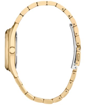 Eco-Drive Women's Sport Luxury Diamond Accent Gold-Tone Stainless Steel Bracelet Watch 33mm