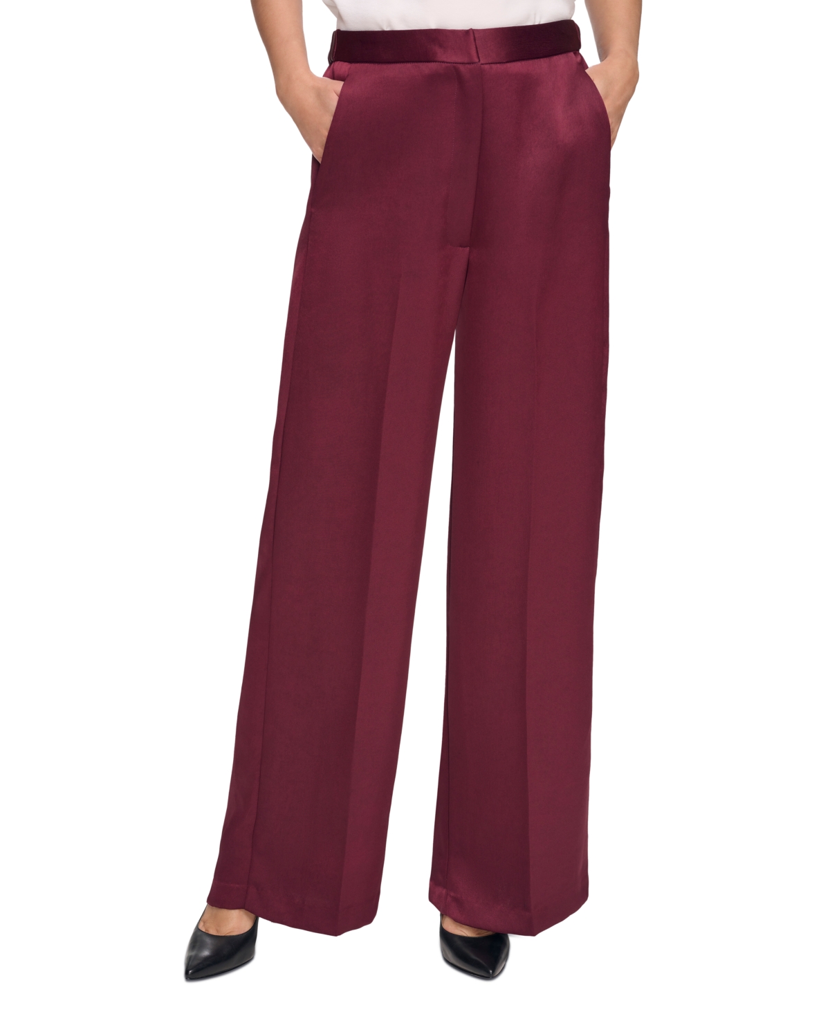 DKNY Wide Leg Pants for Women | ModeSens