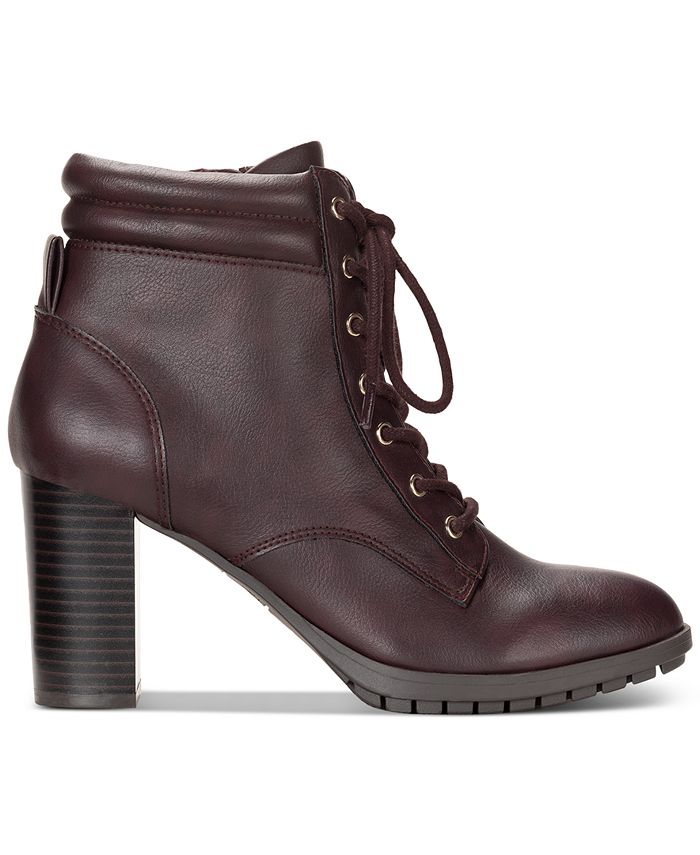 Style & Co Laurellee LaceUp Dress Booties, Created for Macy's Macy's