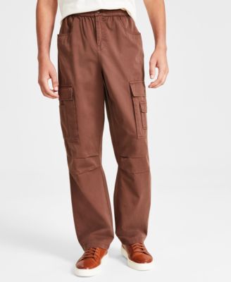 Native Youth - Men's Relaxed-Fit Washed Cotton Cargo Pants
