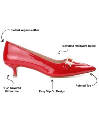 Women's Rumi Pointed Toe Kitten Heel Pumps