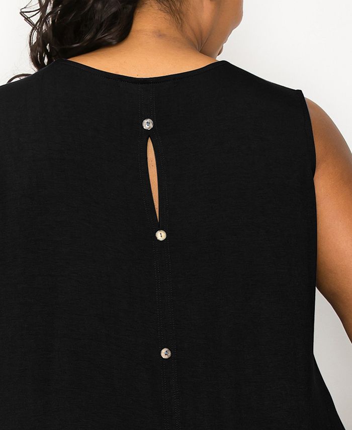 COIN 1804 Plus Size Rayon Span Keyhole Button Back Tank Top Macy's