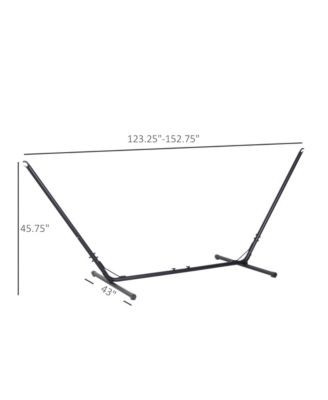 Universal Hammock Stand 10-13ft Adjustable Steel Stand Space-Saving and Portable Carrying for Indoor and Outdoor Use, Black