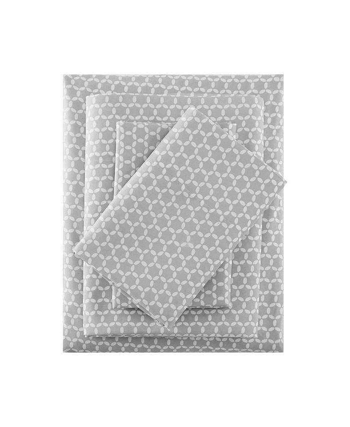 Gracie Mills Microcell Print Sheets King, Casual Deep Pocket King