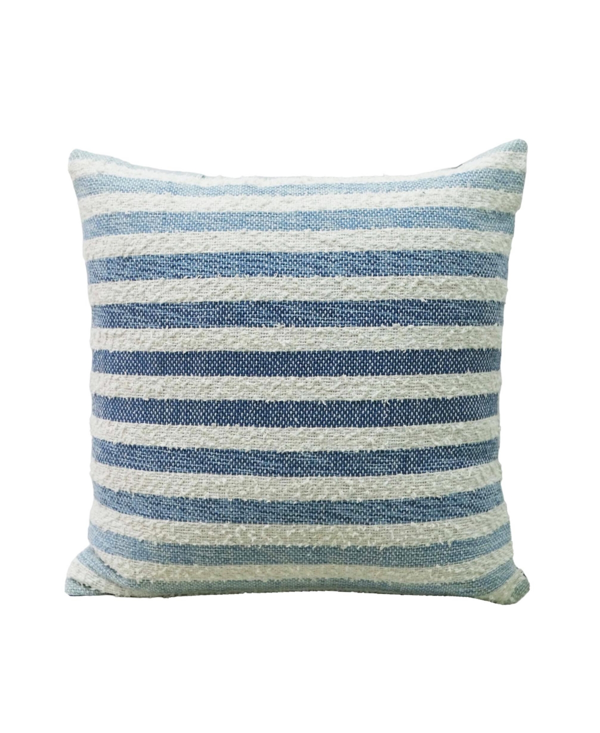 Vibhsa Linden Street 100% Cotton Ombre Textured Stripe Decorative Pillow, 20" X 20" In Multi Color