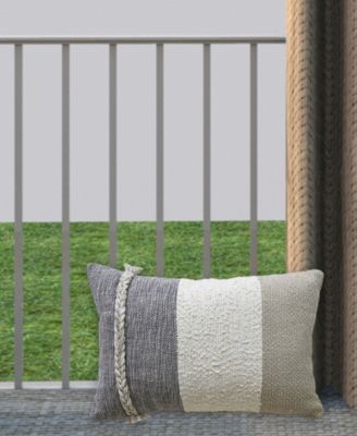 Linden Street Handloom Woven Wooden Textured Decorative Pillow, 14'' x 20''