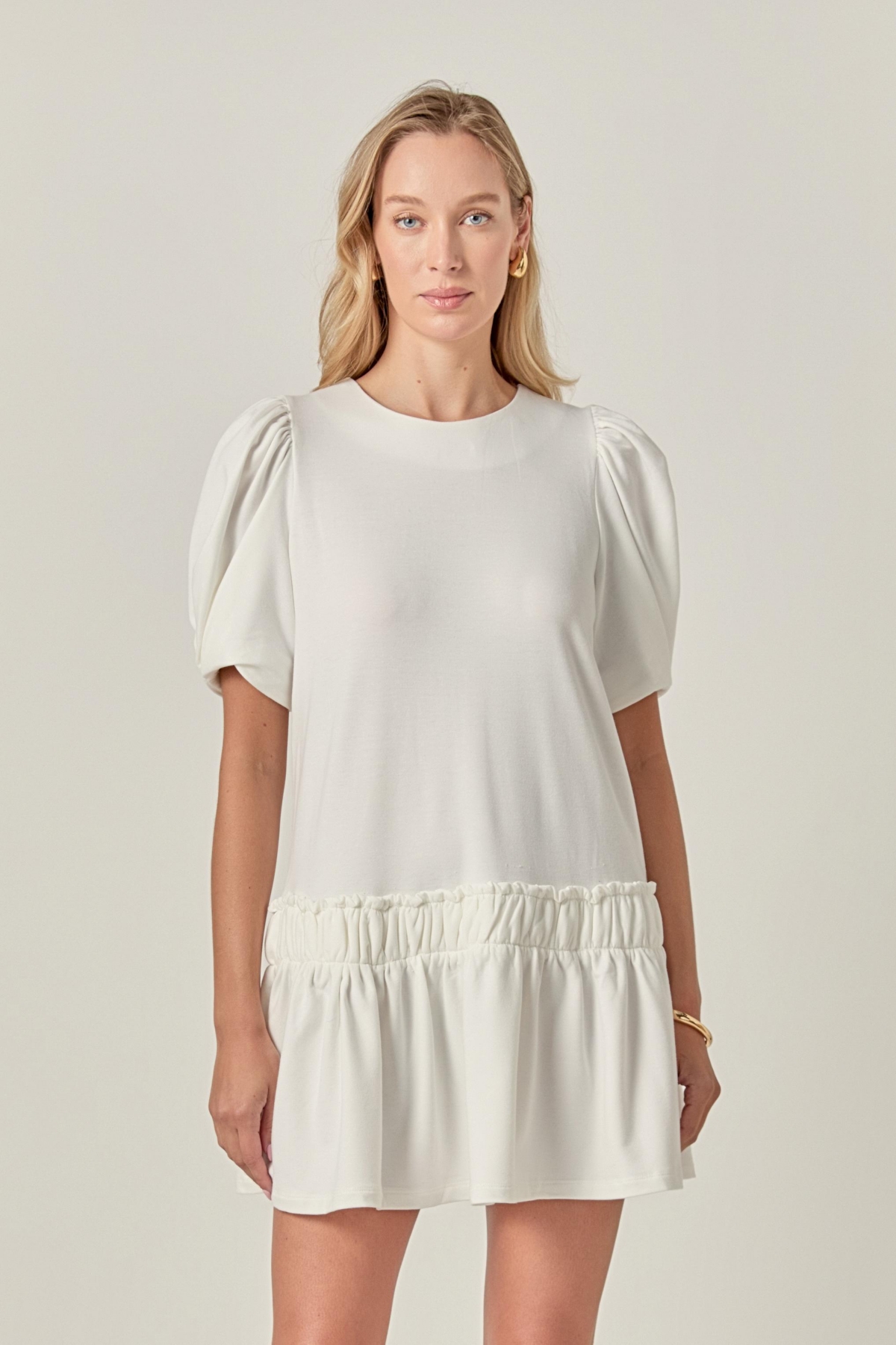 English Factory Women's Puff Sleeve Mini Dress