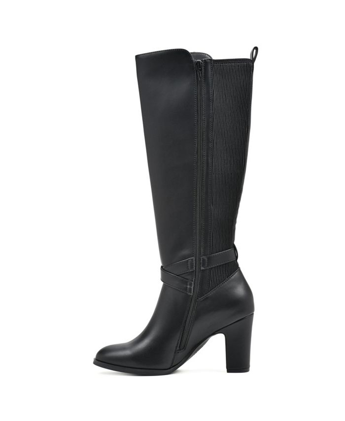 White Mountain Women's Teals Regular Calf Knee High Dress Boots Macy's
