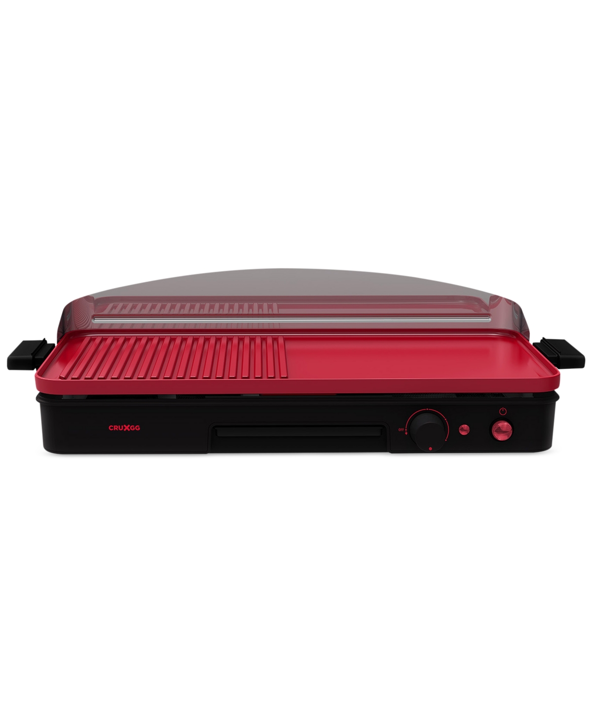 Crux Gg Nonstick Searing Countertop Grill & Griddle In Black