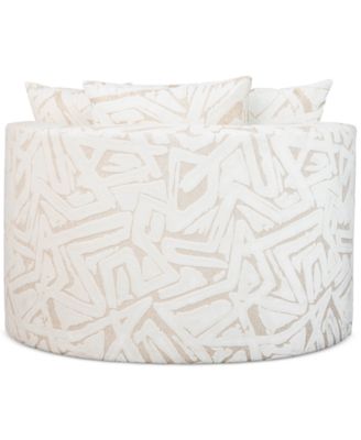 Korren Fabric Round Swivel Chair, Created for Macy's