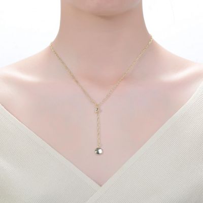 14K Gold Plated Y Neck Necklace