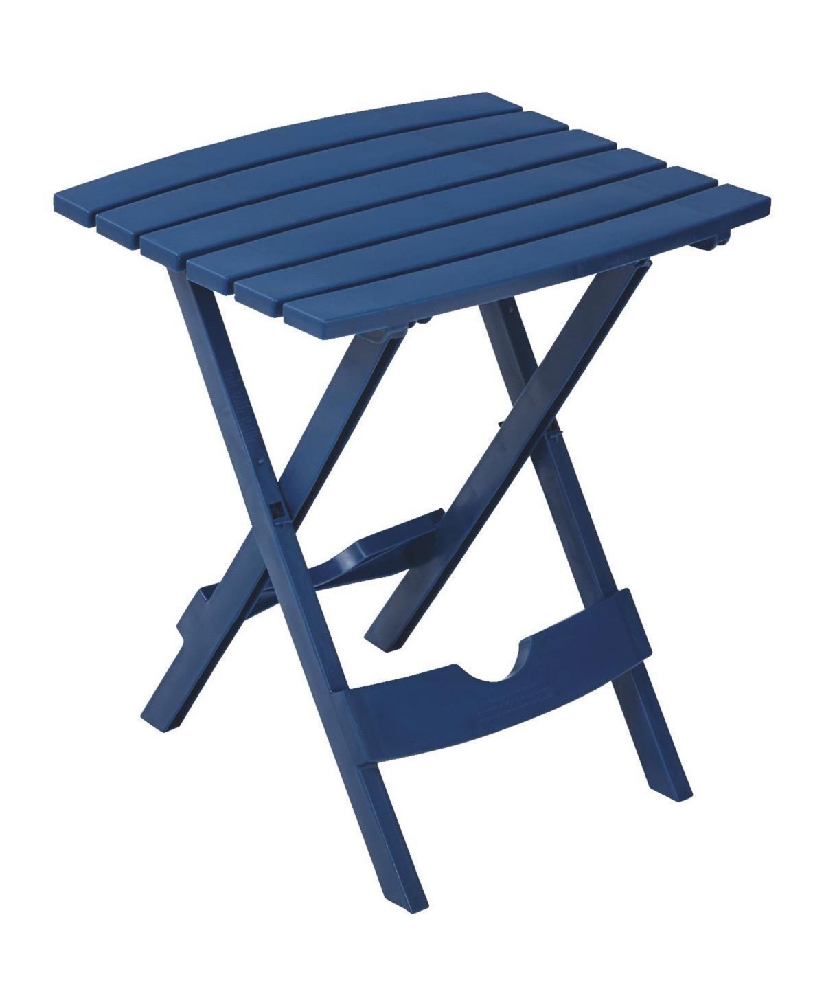 Adams Quik-Fold Outdoor Plastic Side Table, Monaco Blue, 15 inches