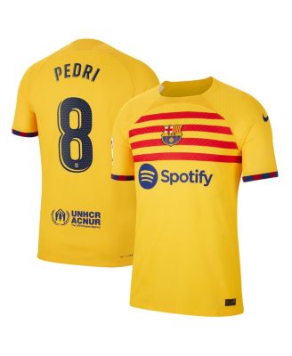 Nike Men's Pedri Yellow Barcelona 2022/23 Fourth Vapor Match