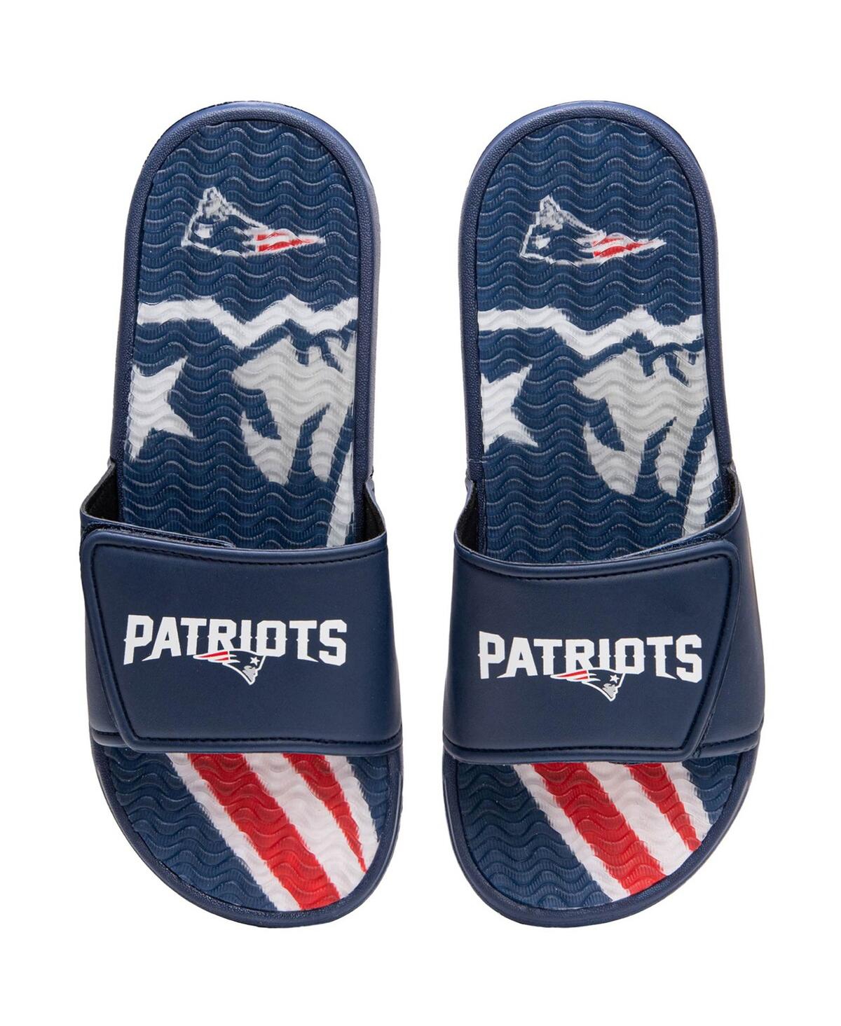 Foco Kids' Youth Boys And Girls  New England Patriots Gel Slide Sandals In Navy