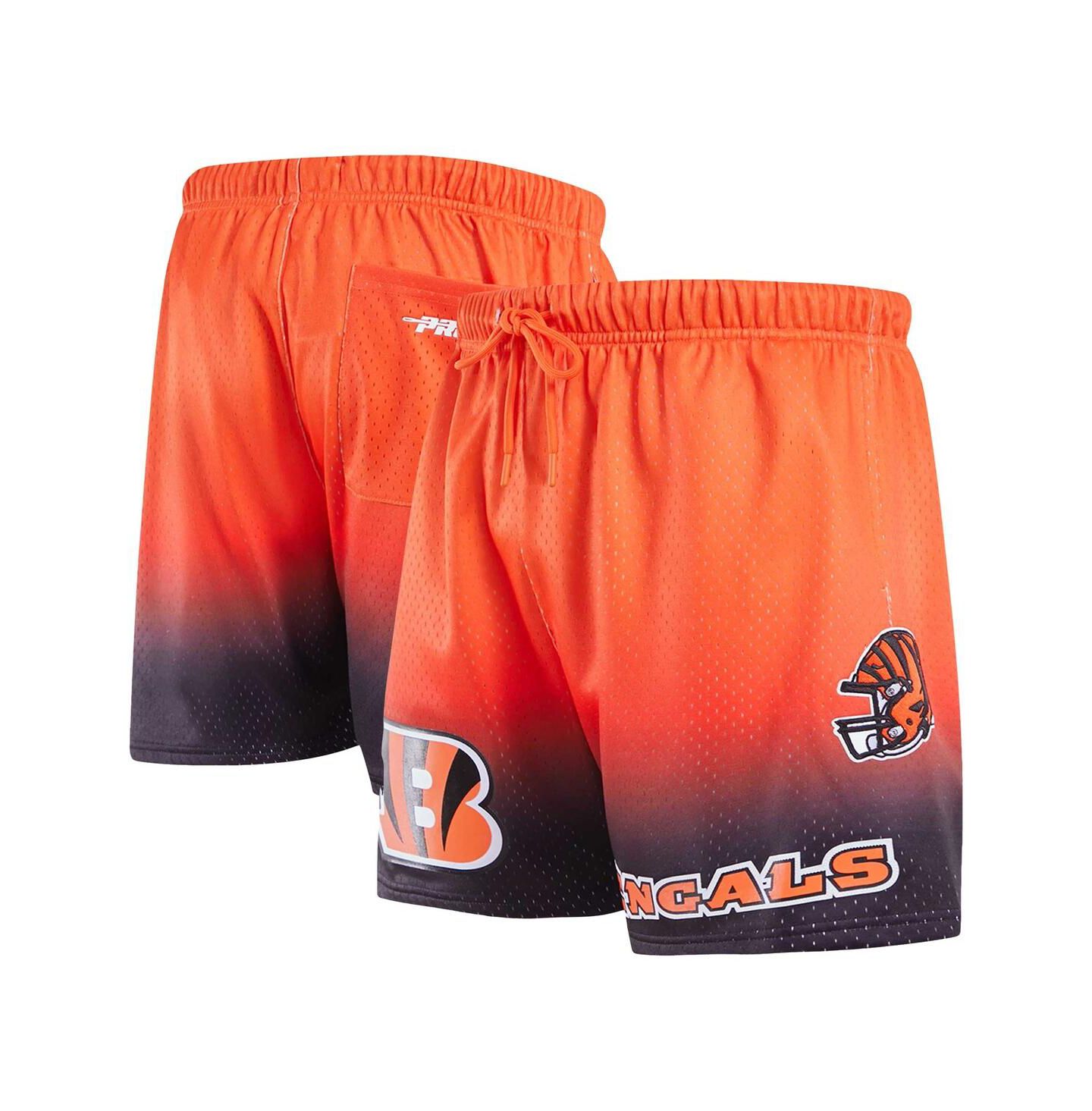 Мужские шорты Pro Standard Black, Orange Cincinnati Bengals Ombre Mesh — фото 1