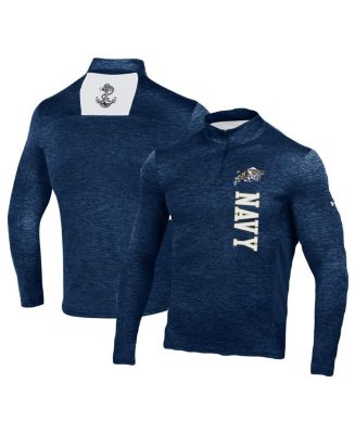 Men's Under Armour Navy Navy Midshipmen Gameday Twist Quarter-Zip Top ...