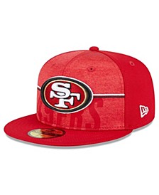 Men's New Era Stone/Scarlet San Francisco 49ers 2023 Salute to Service Low Profile 59FIFTY Fitted Hat