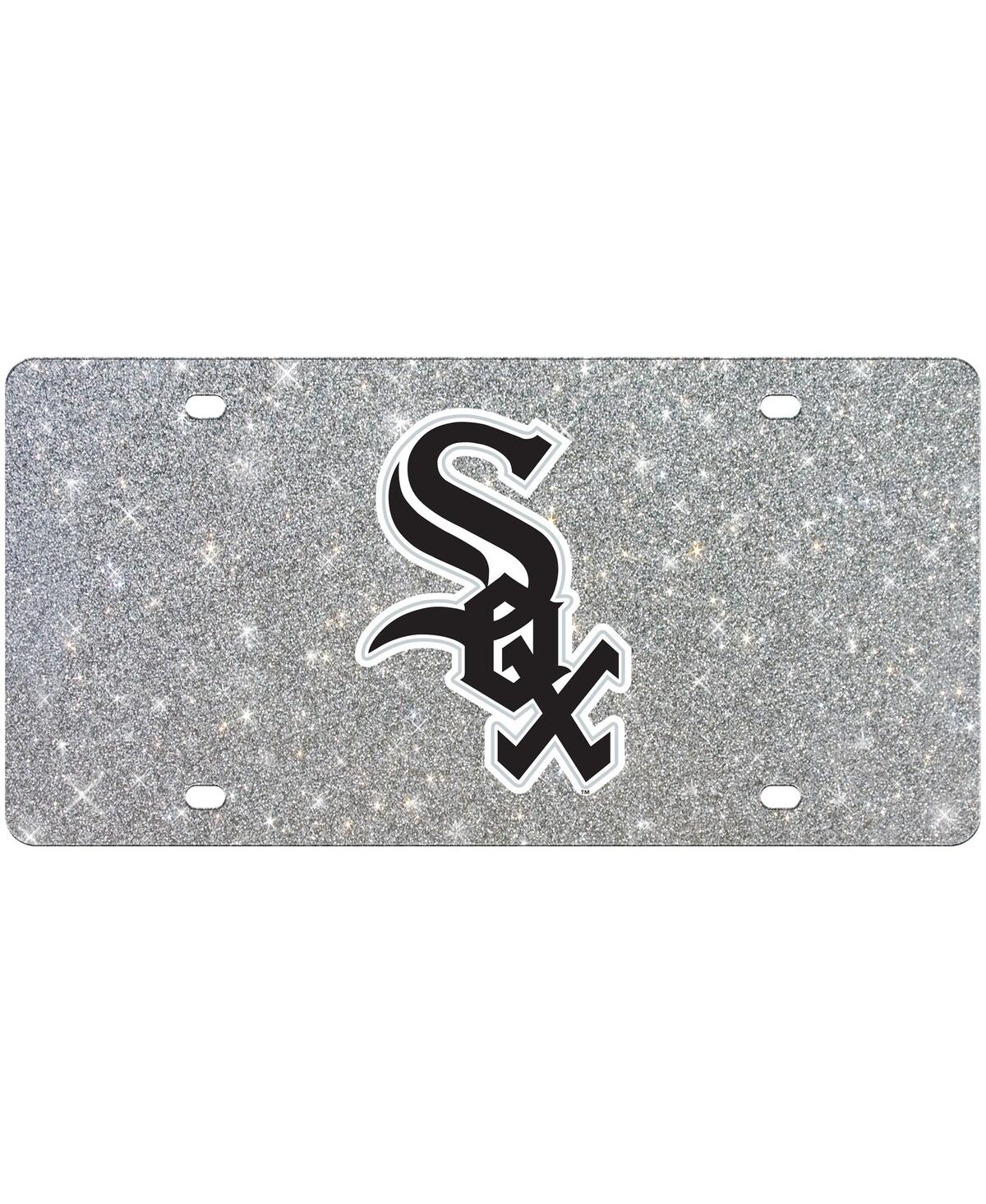Wincraft Chicago White Sox Acrylic Glitter License Plate In Gray