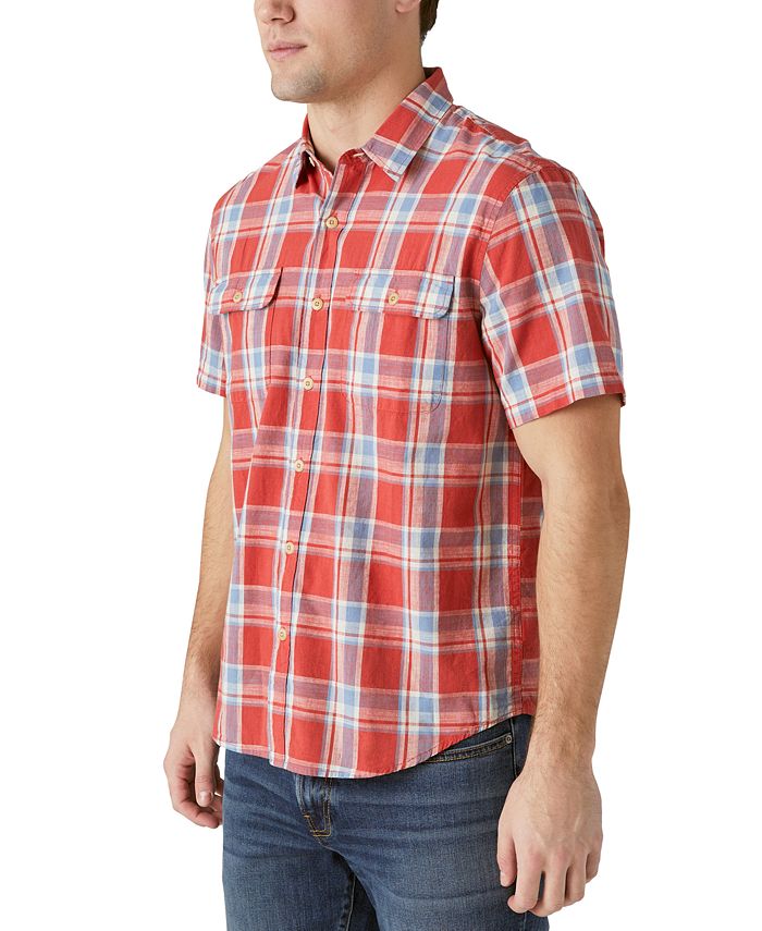 Lucky Brand Men's Plaid Short Sleeves Workwear Shirt - Macy's