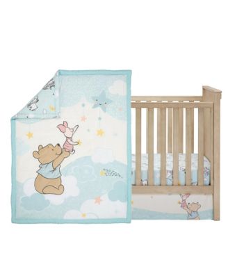 Baby Disney Starlight Pooh 3-Piece Blue Nursery Crib Bedding Set