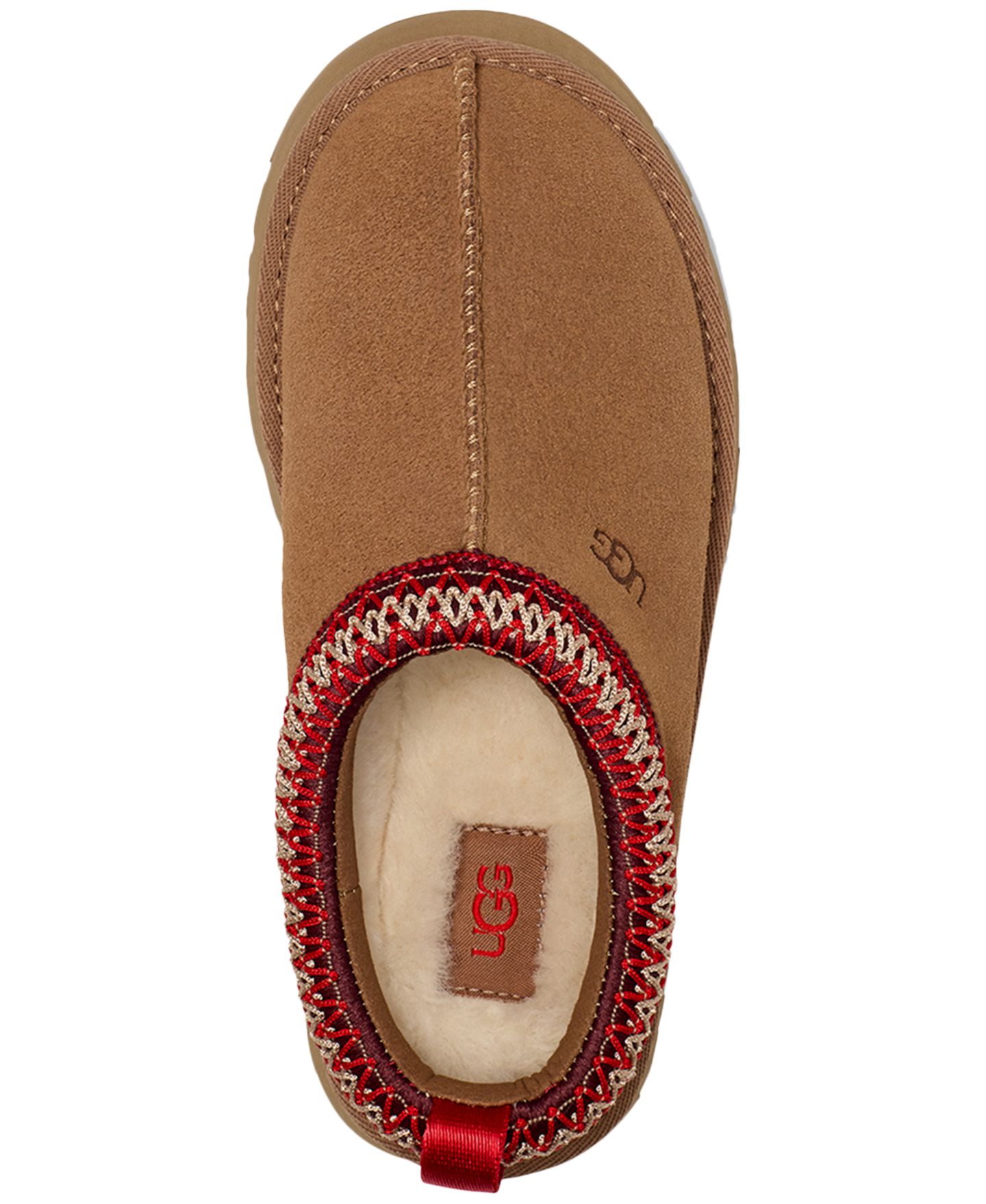 Детские сабо UGG® Tazz Slip-On Clog Slippers, цвет: Каштановый — фото 4