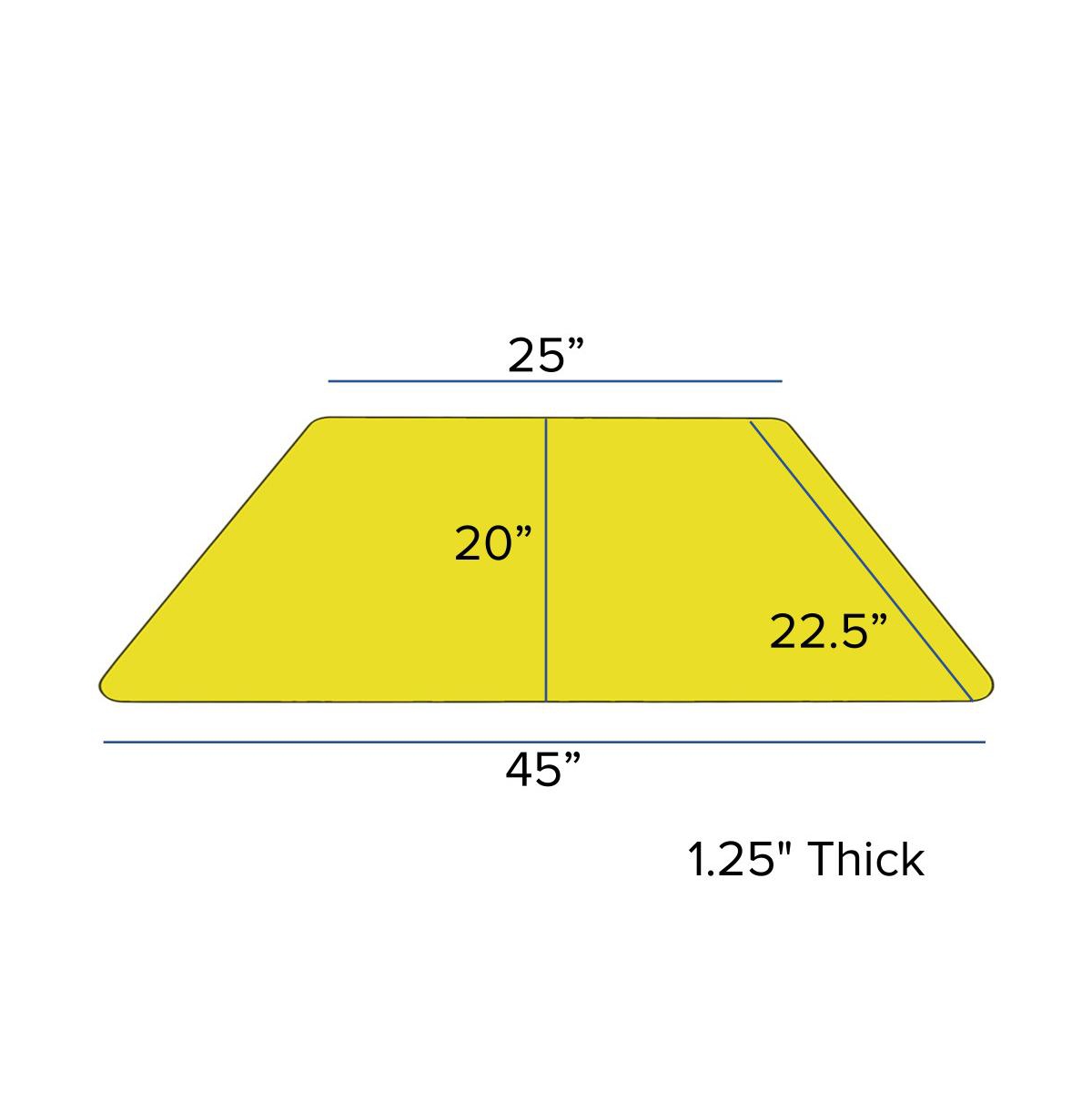 Emma+Oliver 22.5X45 Trapezoid Hp Laminate Preschool Activity Table