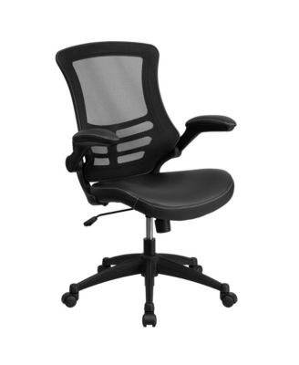Mid-Back Mesh Swivel Ergonomic Task Office Chair With Flip-Up Arms