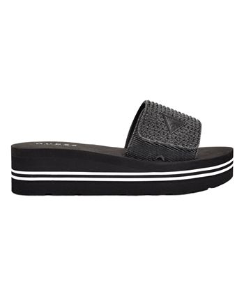 Guess rhinestone hotsell slides