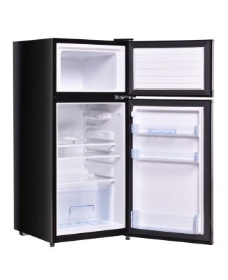 Costway 2 Doors 3.4 cu ft. Unit Compact Mini Refrigerator Freezer ...